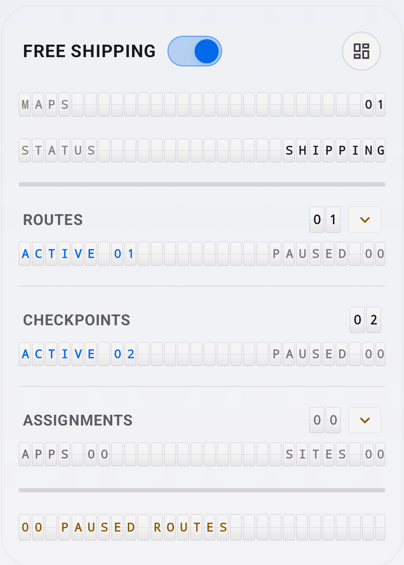 Secureferry shipping services board showing route, checkpoint, and assignment activity.